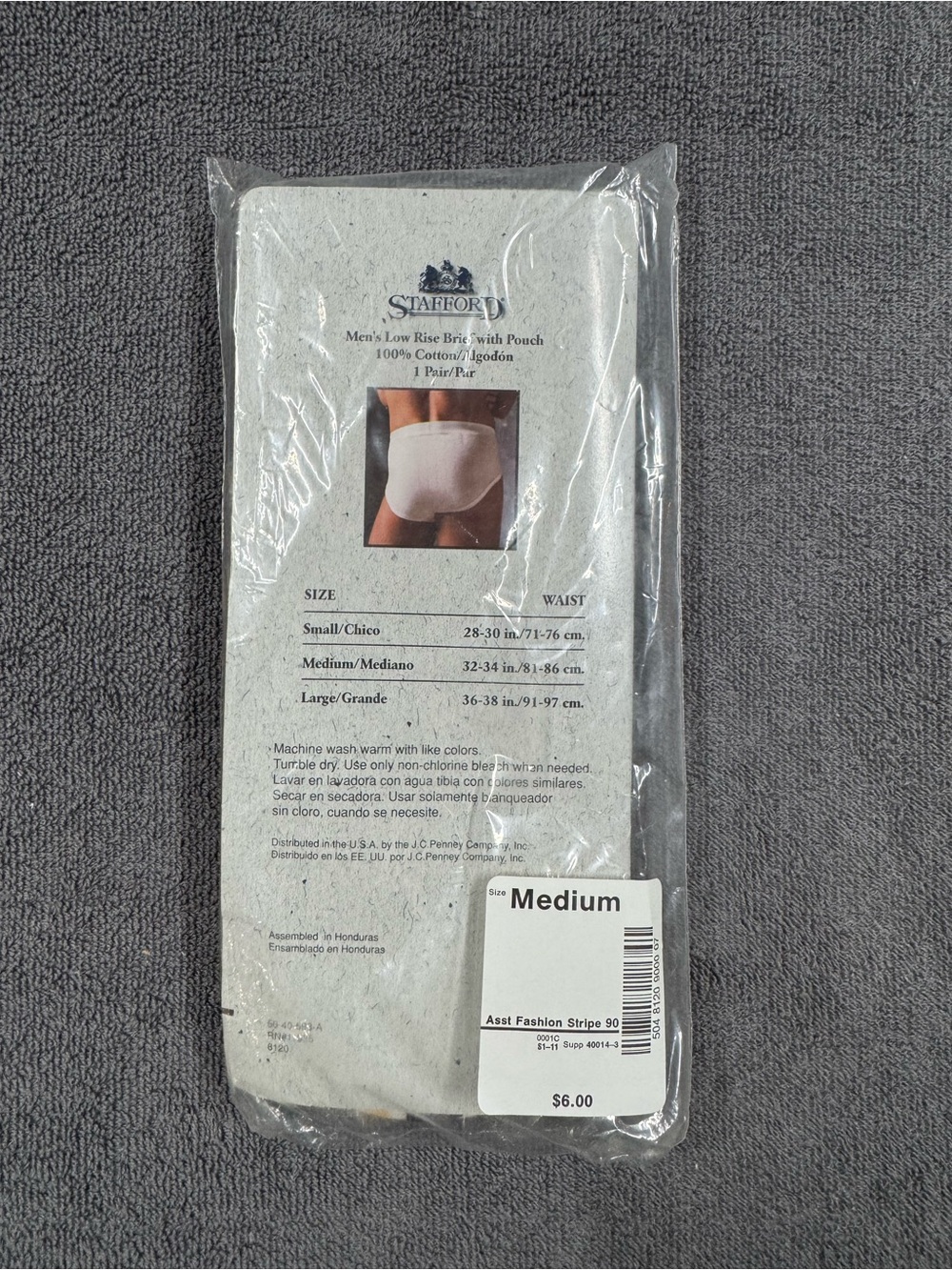 Rare vintage men's Stafford low rise pouch brief - Picture 6 of 8